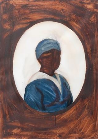 Johannes Phokela : Woman in blue, from the Head on Collar series