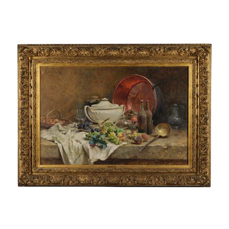 René Louis Chretien : Nature morte au raisin