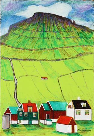 Frimod Joensen : Landscape from Faroe Islands.