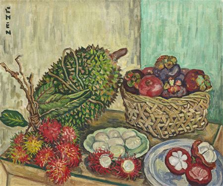 Georgette Chen : Still Life with Big Durian