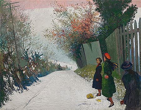 Lionel Bulmer : Footpath in the Snow