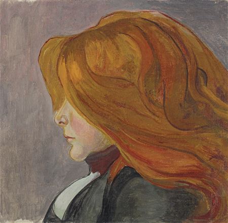 Wladyslaw Slewinsky : Femme aux cheveux roux