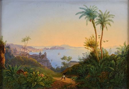 Joseph Altenkopf : View near Rio de Janeiro (Largo de Sao Francisco de Paulo)