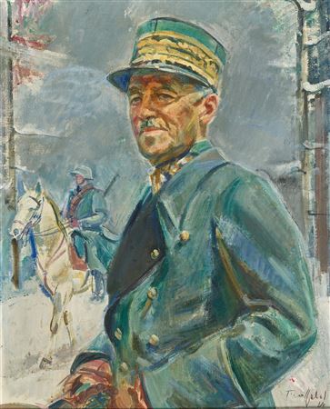 Friedrich Traffelet : Portrait of General Guisan