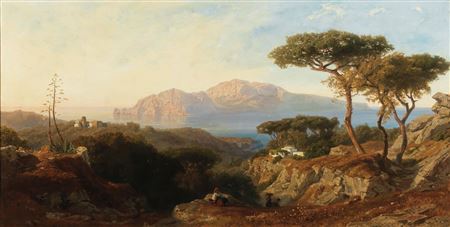 Karl Lindemann-Frommel : A View of Capri from Massa