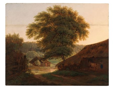 Antonin Manes : A Landscape with a Tree