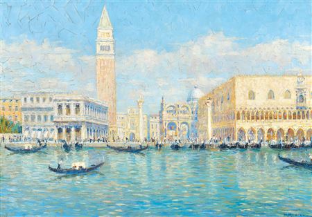 Rudolf Andree : Venice, view of St. Mark's Square from the Bacino