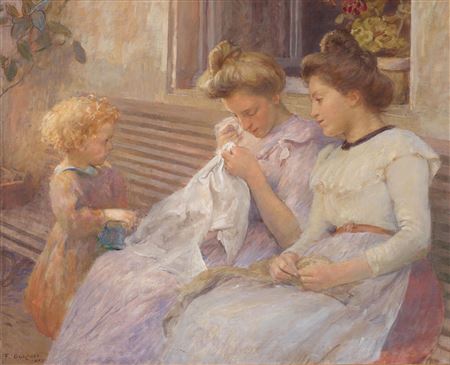 François Joseph Guiguet : The Young Seamstresses