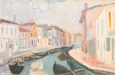 Zorza Carlo Dalla : Burano, cananelle canal