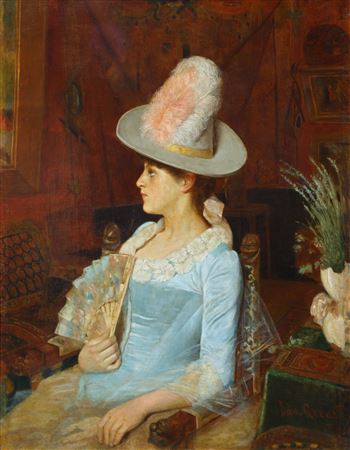 Louis Grenet : Portrait of an American Woman, 1886