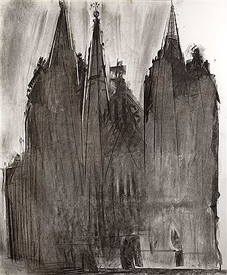 Dennis Creffield : Lichfield Cathedral, The West Front