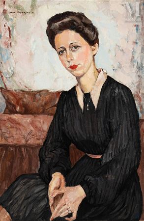 Seweryn Szrejer : Portrait of a seated woman