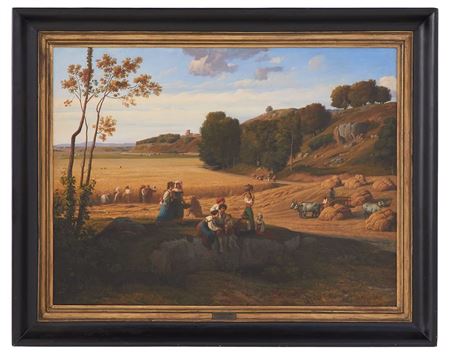 Georges Étienne Prieur : 'The Harvesting', 1870