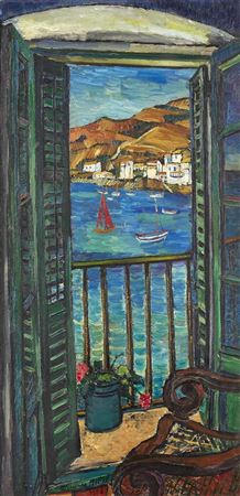 Maurice Boitel : Fenêtre à Cadaqués, Espagne, 1959