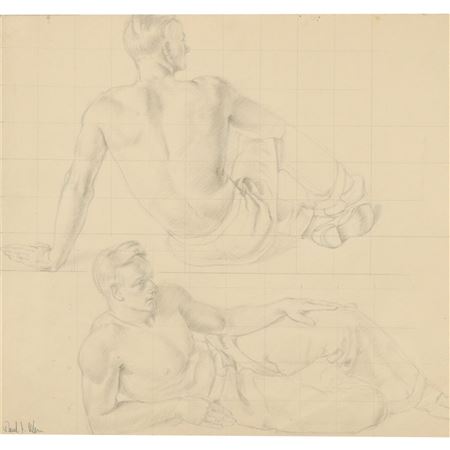 Paul Ulen : Reclining Male Figure Study