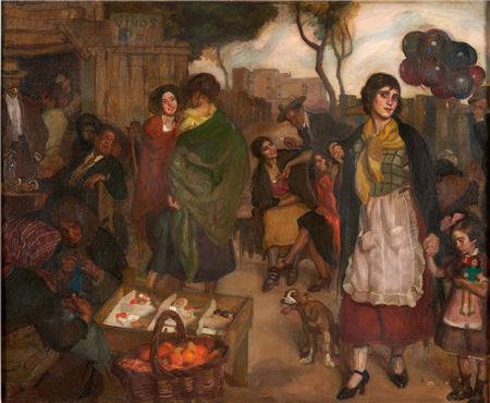 Jose Maria Lopez Mezquita : Market Day