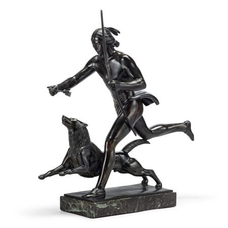 Paul Howard Manship : Indian Hunter and His Dog