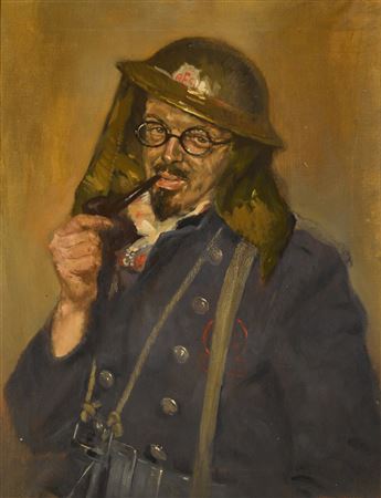 Paul Lucien Dessau : Portrait of an Auxiliary Fire Serviceman