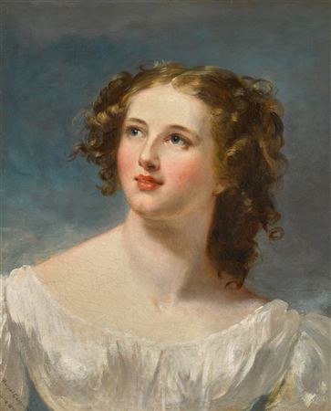 Margaret Sarah Carpenter : Portrait of a young lady, possibly the artist's daughter Henrietta