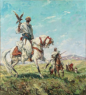 Gustave Flasschoen : The falcon hunt