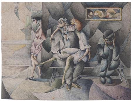 Vicente Rincon : Scene of a Lupanar, 1923