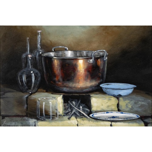 Denzil Herring : STILL LIFE WITH COPPER POT