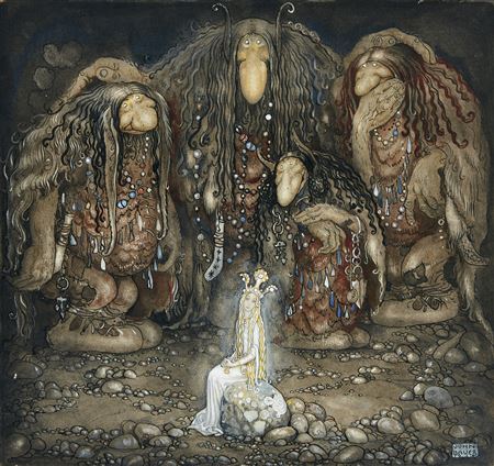 John Albert Bauer : “Look at them, said the sorceress, Look at my sons! There are no more beautiful trolls this side of the moon”