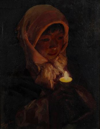 Luo Tong : Portrait of Young Girl