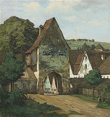 Karl Hermann Muller-Samerberg : Monheim city gate.