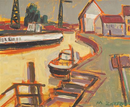 Manfred Zoller : Greifswald harbor