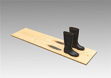 Roman Signer : Boots with rocket, 1993