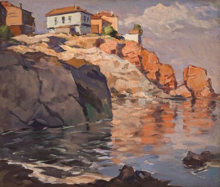 Mario Zhekov : Sea shore at Sozopol