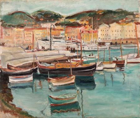 Elena Vavilyna : Boats at Saint Tropez [1939]