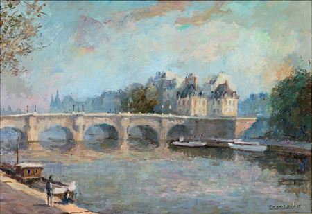 Francisco Baro : Paris, the Seine at Ile de la Cité