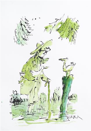 sample from Four-Legged and Feathered Friends: A Fundraising Sale for the Quentin Blake Centre for Illustration 