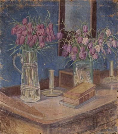 Christine Swane : Still life with fritillaries, 1907