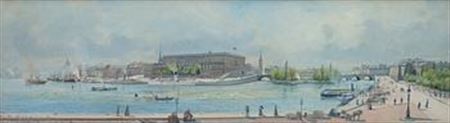 Anna Sophie Palm de Rosa : View of the Royal Palace from Grand Hotel