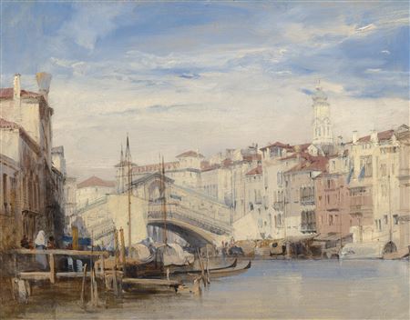 Richard Parkes Bonington : The Rialto, Venice