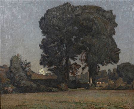 Louis Jourdan : Landscape with Tree