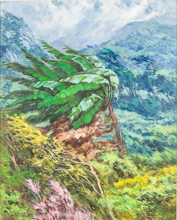 Arecio Moncada : Banana Tree in Wind