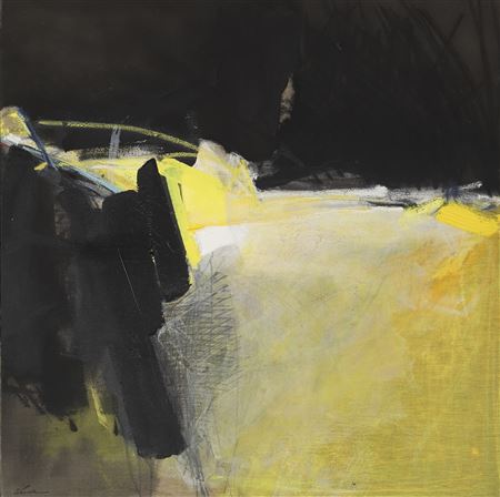 Jacques Zenatti : Abstract composition in yellow and black