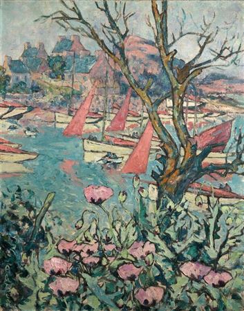 Alcide Marie Le Beau : Loguivy, the pink sails