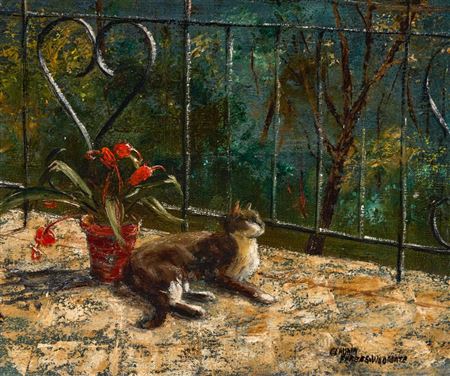 Claudia Forbes-Woodgate : Cat Sunbathing