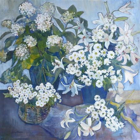 Diana Johnston : “Still Life with Lillies and Daisies”