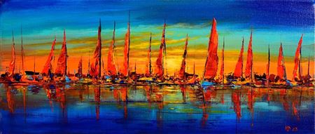 Marie Driscoll : Red Sails in the Sunset I (2023)