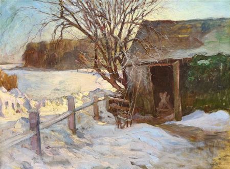 Adolf Wachenhusen : Schuppen im Winter