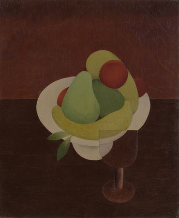 Virginia Berresford : Still Life of Fruit Bowl and Glass