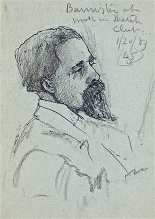 Charles Walter Stetson : Edward M. Bannister at Work in Sketch Club