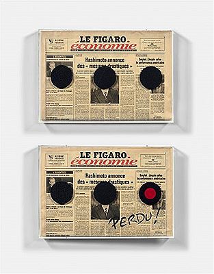 Franck Scurti : BONNETEAU, THE FIGARO ECONOMY FRIDAY 19 JUNE (diptych)