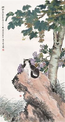 Shuru Zhao : LEOPARD CAT UNDER THE TUNG TREE